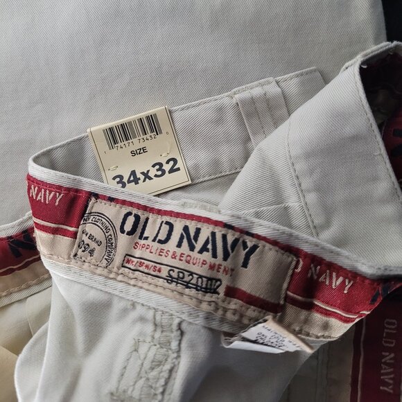 NWT Old Navy Men's Khaki Pants 34" W X 32" L Beige - Picture 3 of 3